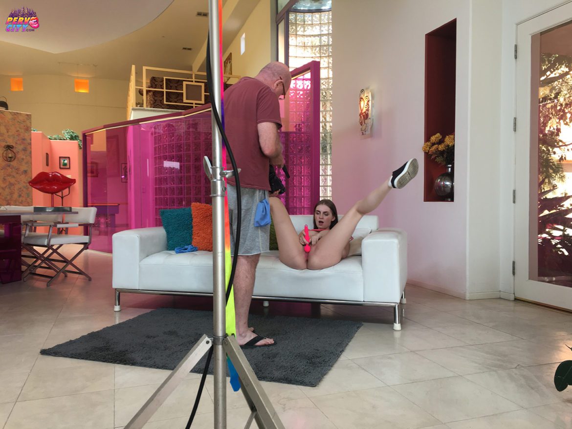 Maya Kendrick, Maya, brunette, blowjob, pervcity, bts, deepthroat, spit, pale, piercings, hairy pussy