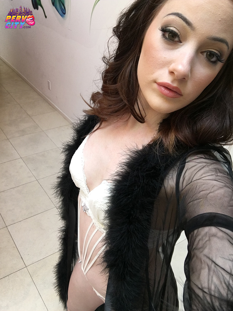 Rylee Renee, Sean Michaels, Banging Beauties, PervCity, brunette, interracial, IR, shaved pussy, selfies, bts