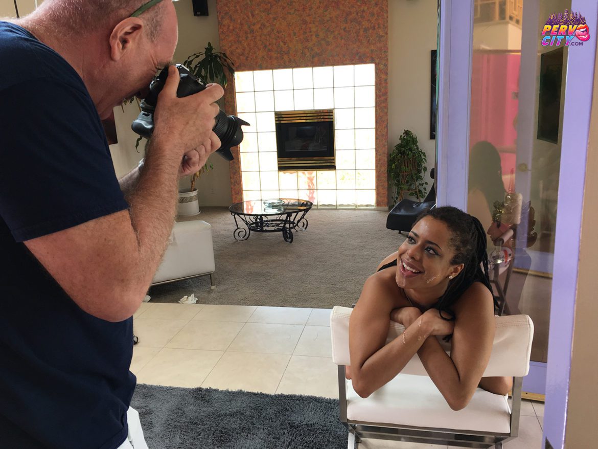 Kira Noir, PervCity, Chocolate BJs, blowjob, big dick, deep throat, porn bts, ebony