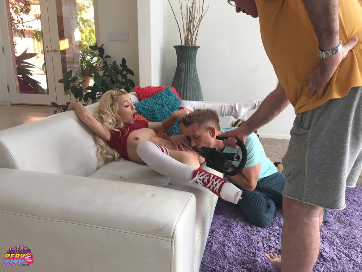Kenzie Reeves, PervCity, Porn BTS, blonde, big dick, spinner, tiny, pornstar