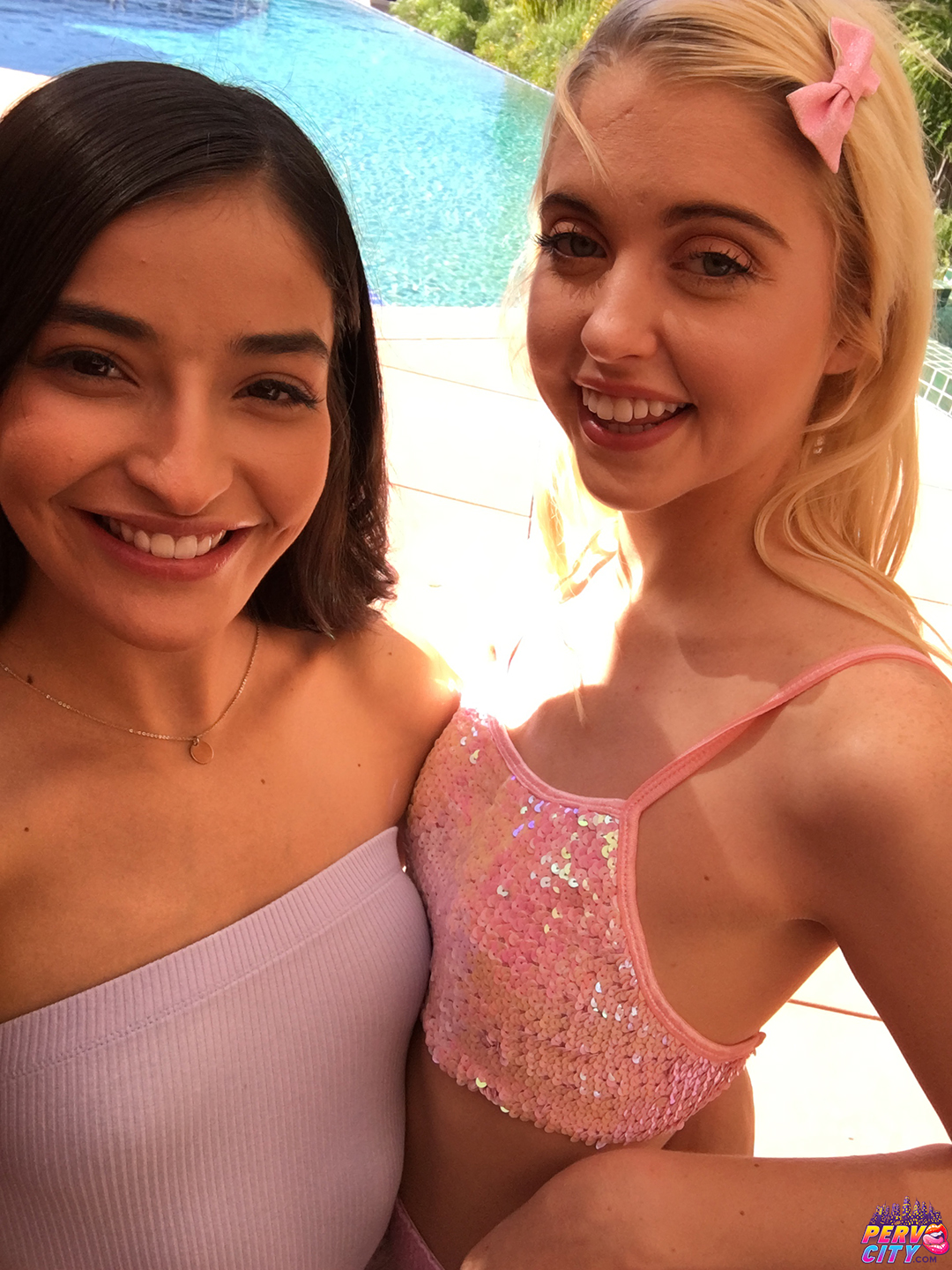 Emily Willis, Chloe Cherry, Maestro Claudio, pervcity, anal, lesbian, girl girl, orgasm, teen, behind the scenes, bts, selfies