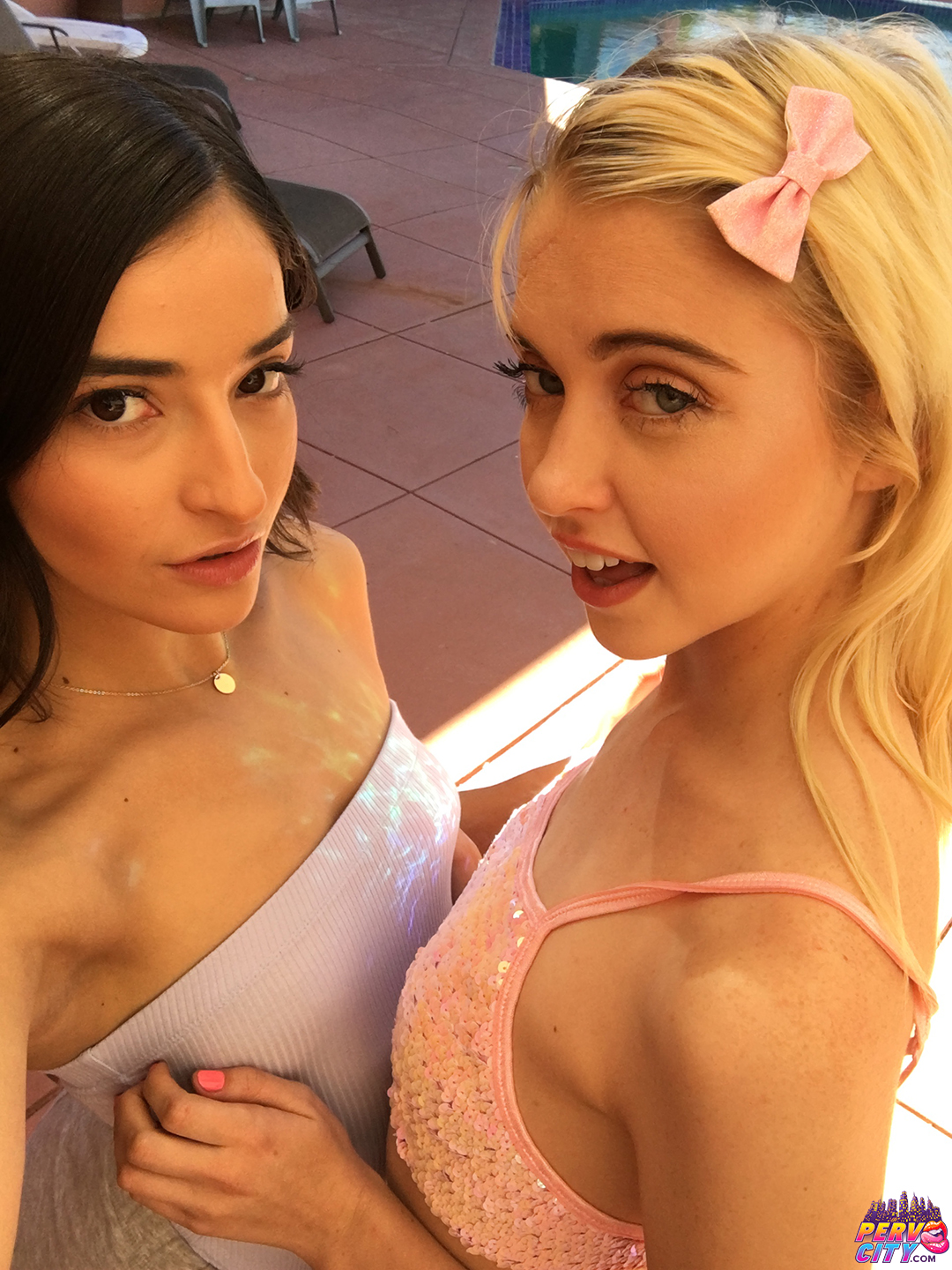 Emily Willis, Chloe Cherry, Maestro Claudio, pervcity, anal, lesbian, girl girl, orgasm, teen, behind the scenes, bts, selfies