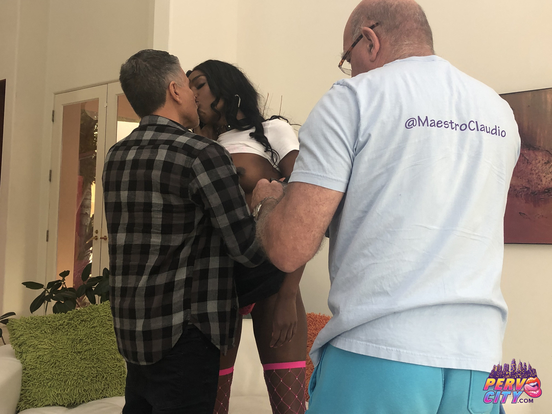 Ashley Aleigh, Michael Stefano, Maestro Claudio, photos, ebony, pornstar, brunette, vaginal sex, interracial, exclusive, porn